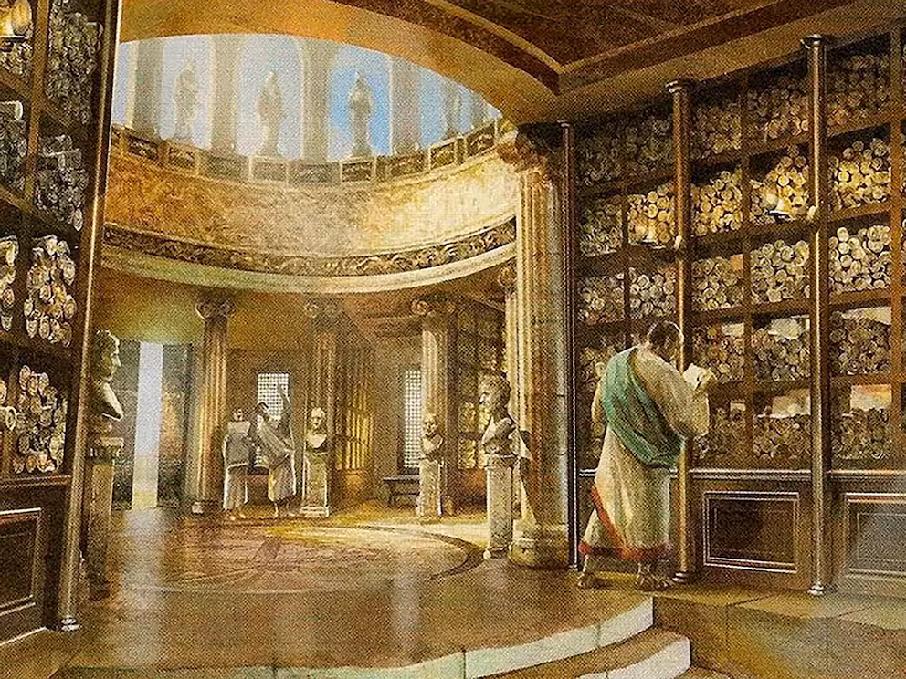 Reconstrucción del Museion y el Serapeum de Alejandría en la Antigüedad